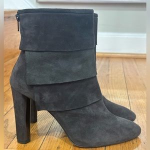 Stuart Weitzman ruffle boot.